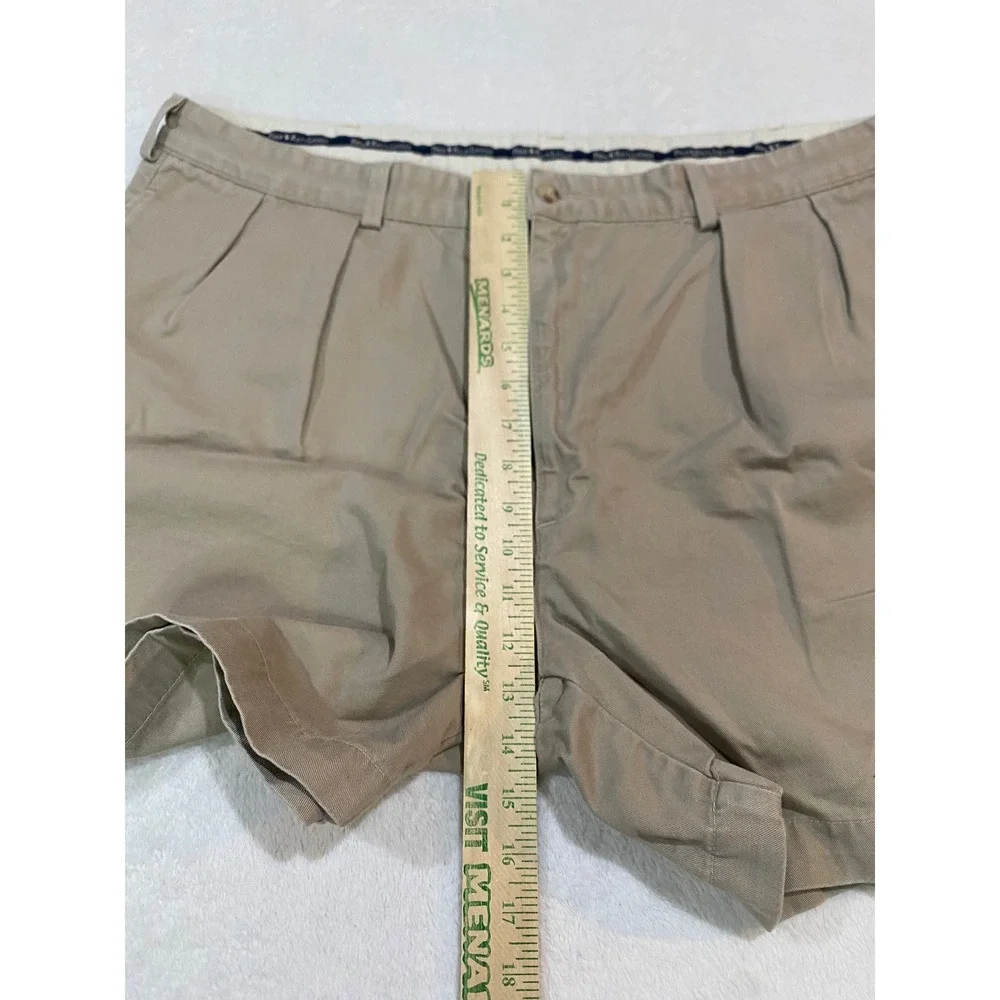 Polo Ralph Lauren Andrew Short Mens 42 Khaki Tan Pleated Chino Twill‎